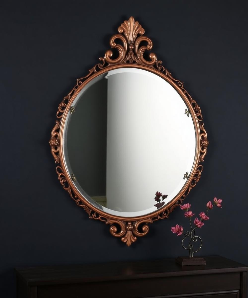 Copper Halo Mirror